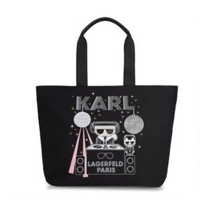 KARL LAGERFELD Canvas Tote Bag.